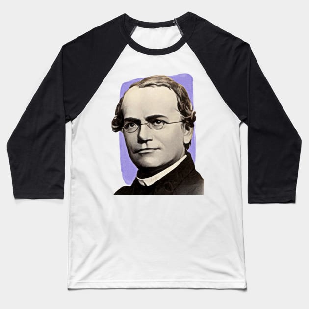 German microbiologist Gregor Mendel illustration Baseball T-Shirt by Litstoy 